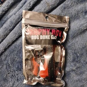 Andrew Christian Trophy Boy Dog Bone Gag - Black and Red